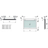 Зеркало LAUFEN LEELO 1000 мм, с горизонтальной LED подсветкой, алюминиевый каркас 4.4766.2.950.144.1